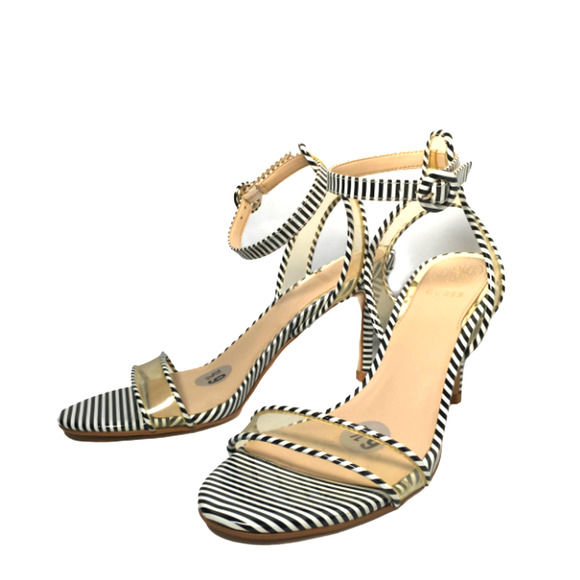 Guess Artula Sandals Heels Black and White Women's Size 6.5 - Picture 1 of 6